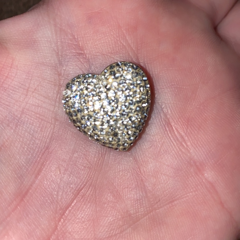 Chelsea Taylor Heart Pendant, 925 Silver, w/Aurora Borealis Swarovski Crystals